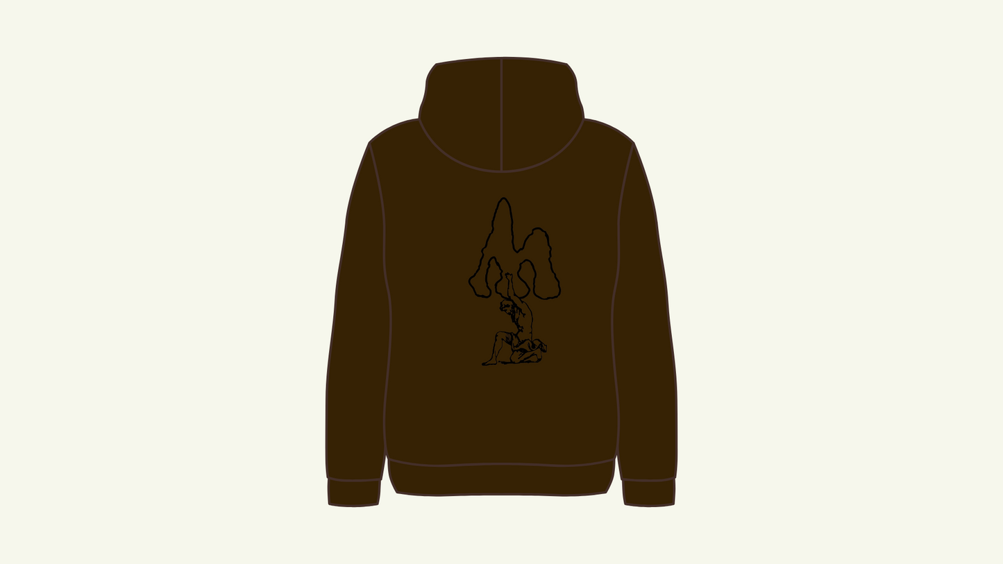 Zip-Hooded Millyards Atlas chocolate brown