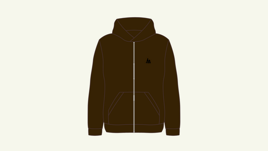 Zip-Hooded Millyards Atlas chocolate brown