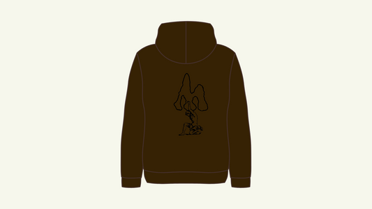 Zip-Hooded Millyards Atlas chocolate brown